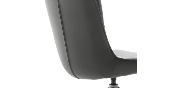 STUHL drehbar beschichtet Anthrazit, Edelstahlfarben - Edelstahlfarben/Anthrazit, Design, Textil/Metall (49/90/65cm) - Novel