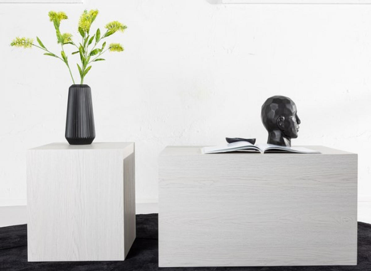 SOFFBORD SET - vit/ekfärgad, Design, trämaterial (45/40/40/60/40/80cm) - Niels Andersson