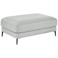 HOCKER Textil Hellgrau  - Hellgrau/Schwarz, Design, Textil/Metall (120/43/90cm) - Dieter Knoll