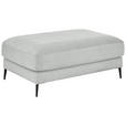 HOCKER Feincord Hellgrau  - Hellgrau/Schwarz, Design, Textil/Metall (120/43/90cm) - Dieter Knoll
