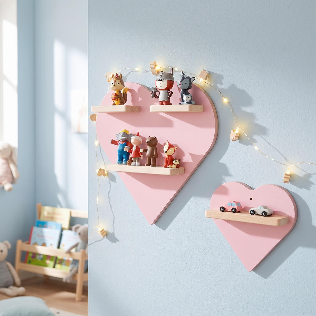 KINDERREGAL  - Rosa, Modern, Holzwerkstoff (27/27/5cm) - Livetastic