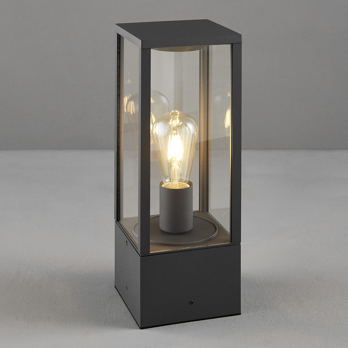 WEGELEUCHTE - Anthrazit, Trend, Glas/Metall (14/14/40cm) - Trio Leuchten