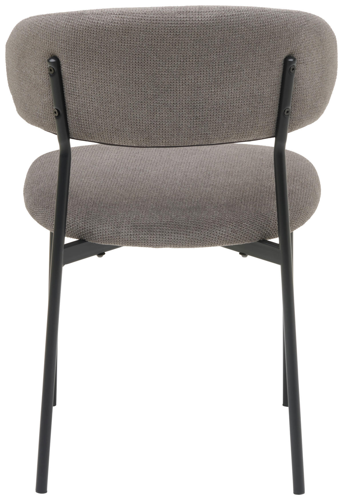 STUHL Mikrofaser Grau, Schwarz  - Schwarz/Grau, KONVENTIONELL, Textil/Metall (53/80/57cm) - MID.YOU