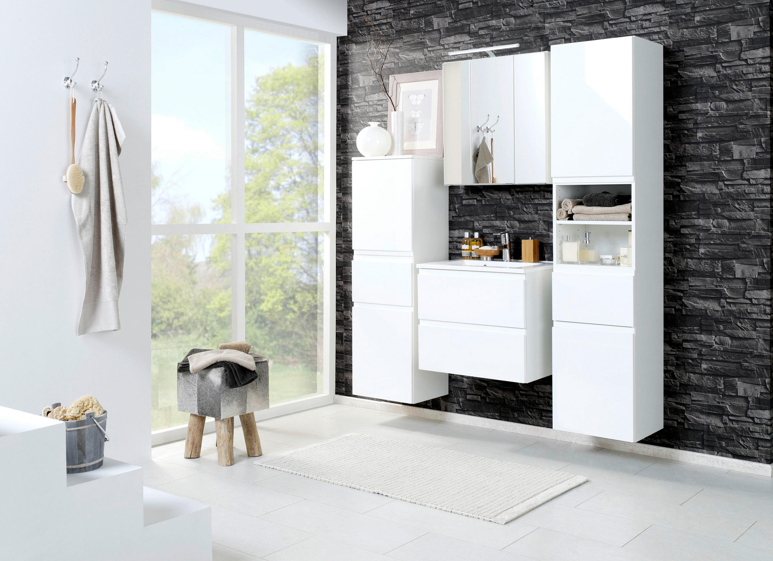 Held Badezimmer Held Möbel Cardiff -Sc- Weiß 100x51.5x47 cm