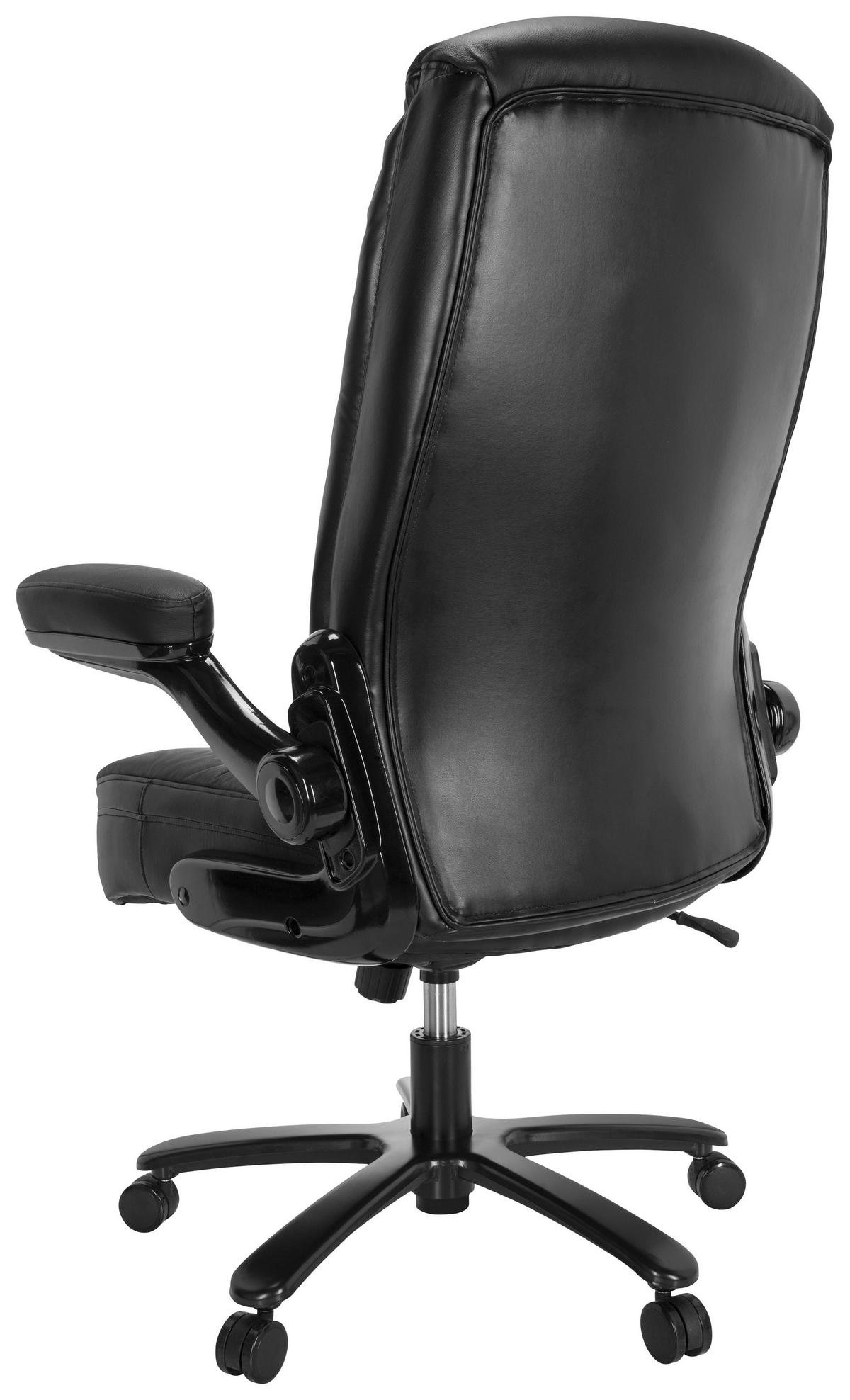 CHEFSESSEL  in Lederlook Schwarz  - Schwarz, MODERN, Leder/Kunststoff (85/122/82cm) - MID.YOU