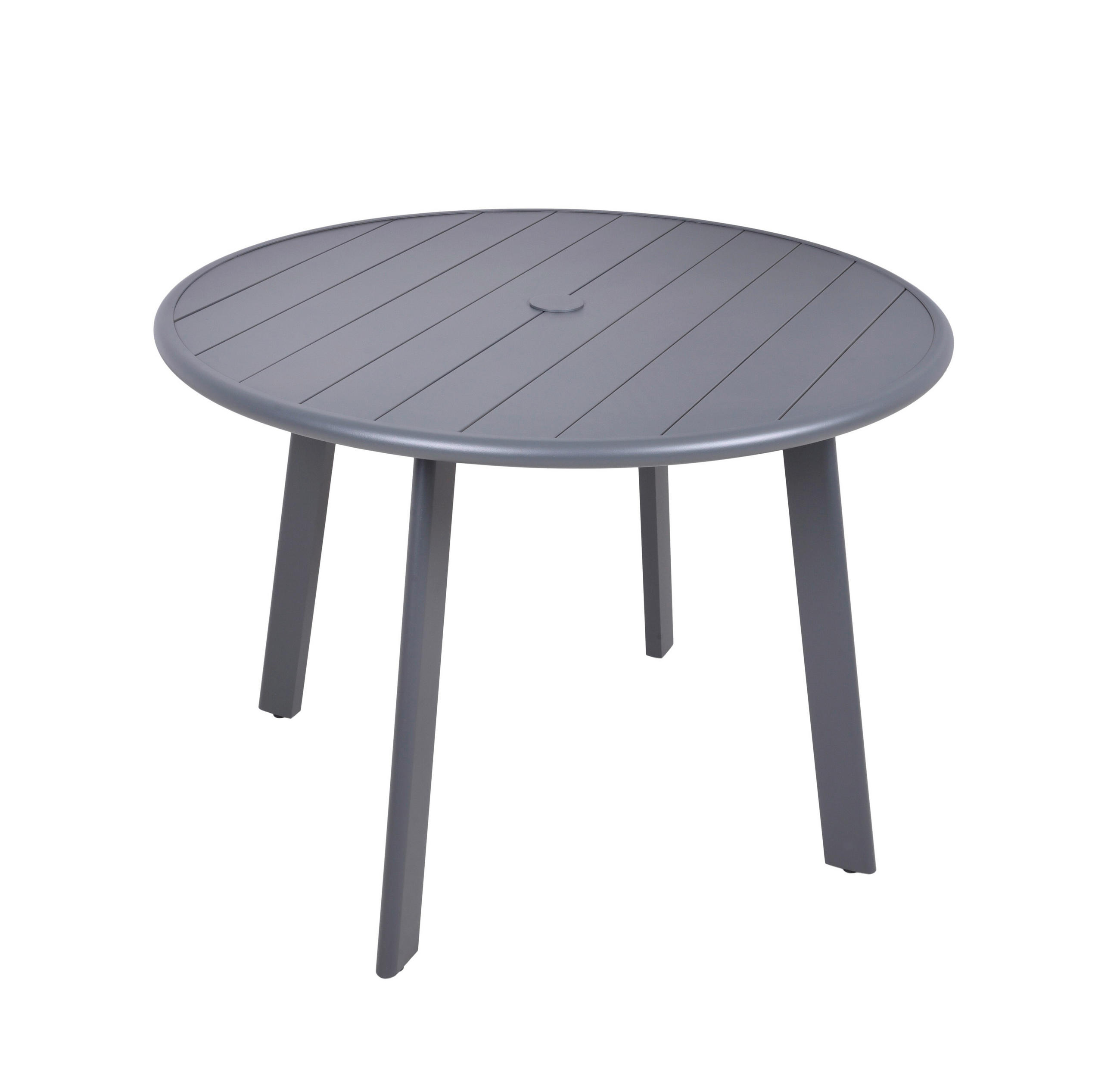 GARTENTISCH 101,5/101,5/72 cm Metall, Kunststoff rund  - Anthrazit, Basics, Kunststoff/Metall (101,5/101,5/72cm) - Gardenson