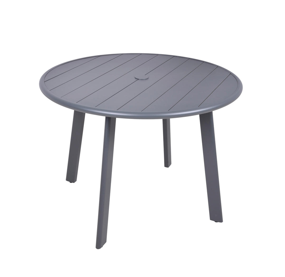 GARTENTISCH 101,5/101,5/72 cm Metall, Kunststoff rund  - Anthrazit, Basics, Kunststoff/Metall (101,5/101,5/72cm) - Gardenson