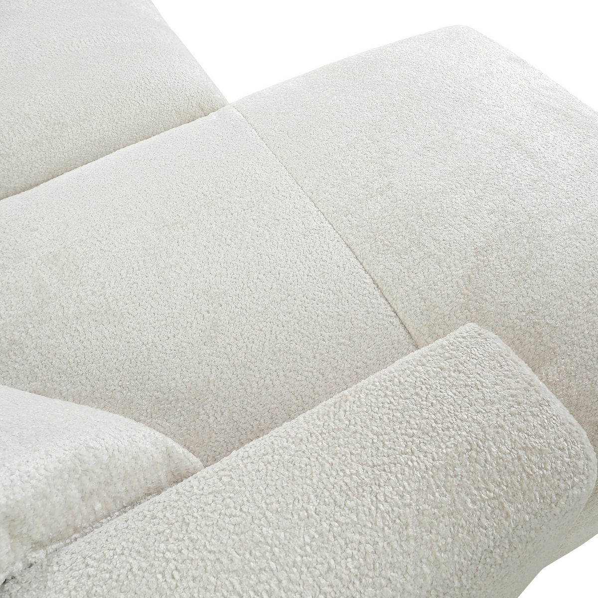 ECKSOFA Creme Chenille  - Creme/Schwarz, MODERN, Kunststoff/Textil (178/323cm) - Carryhome