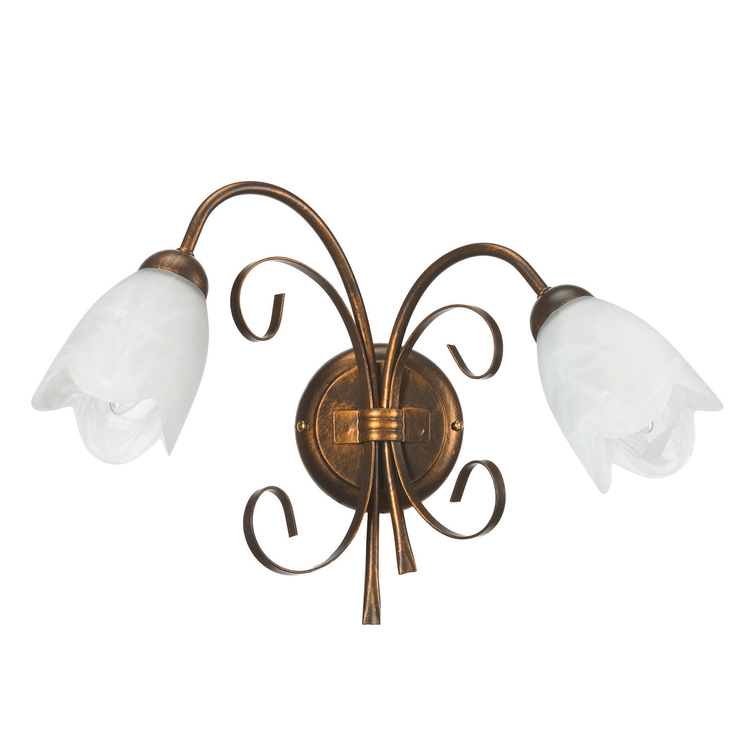 WANDLEUCHTE Odino 45/30/23 cm   - Cognac, KONVENTIONELL, Glas/Metall (45/30/23cm)