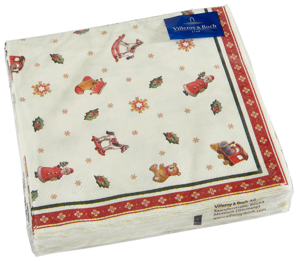 SERVIETTE  25/25 cm   - Gelb/Rot, Design, Papier (25/25cm) - Villeroy & Boch