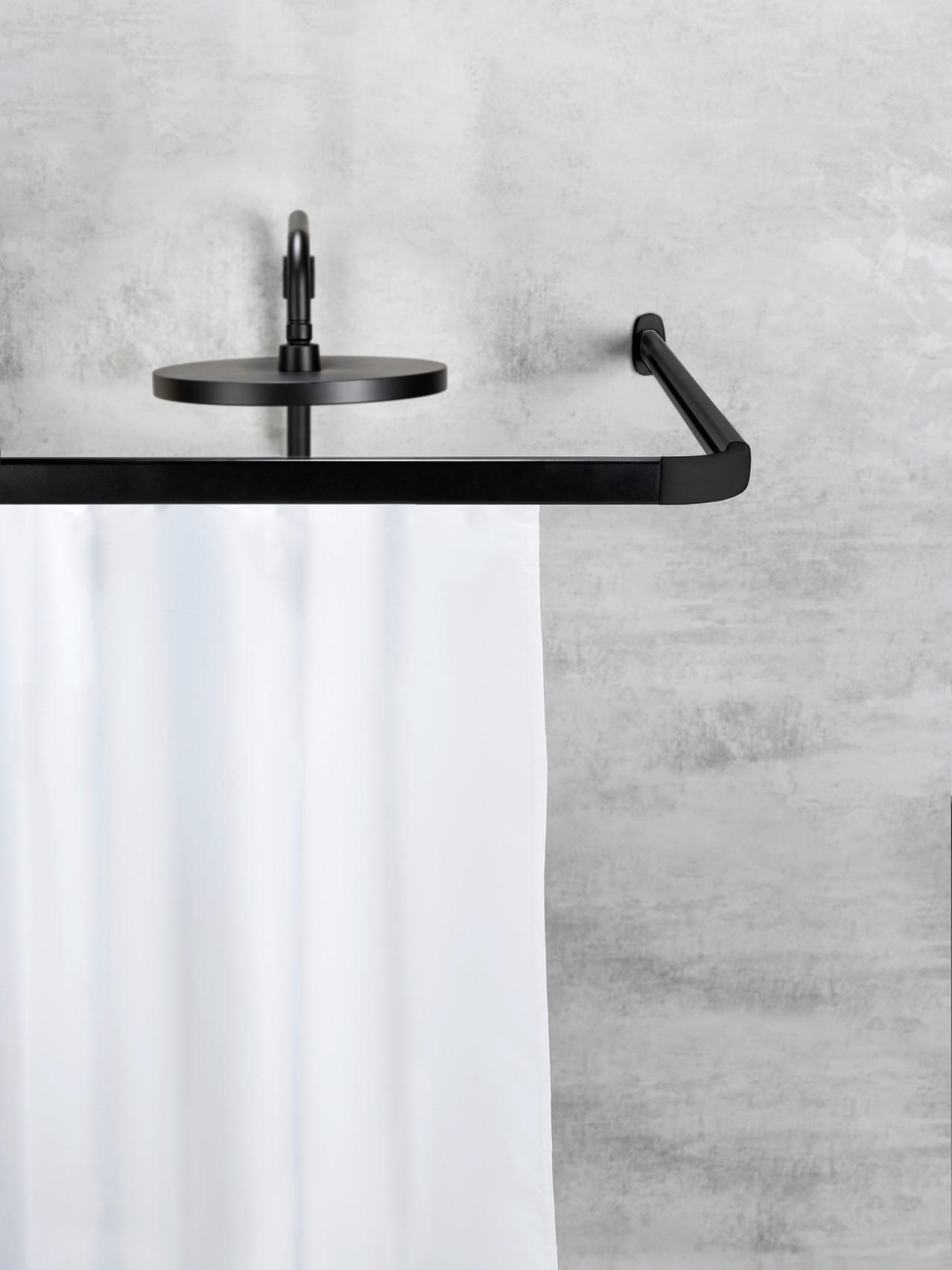 DUSCHSTANGE - Schwarz, KONVENTIONELL, Metall (81/3,5/2cm) - Schöner Wohnen