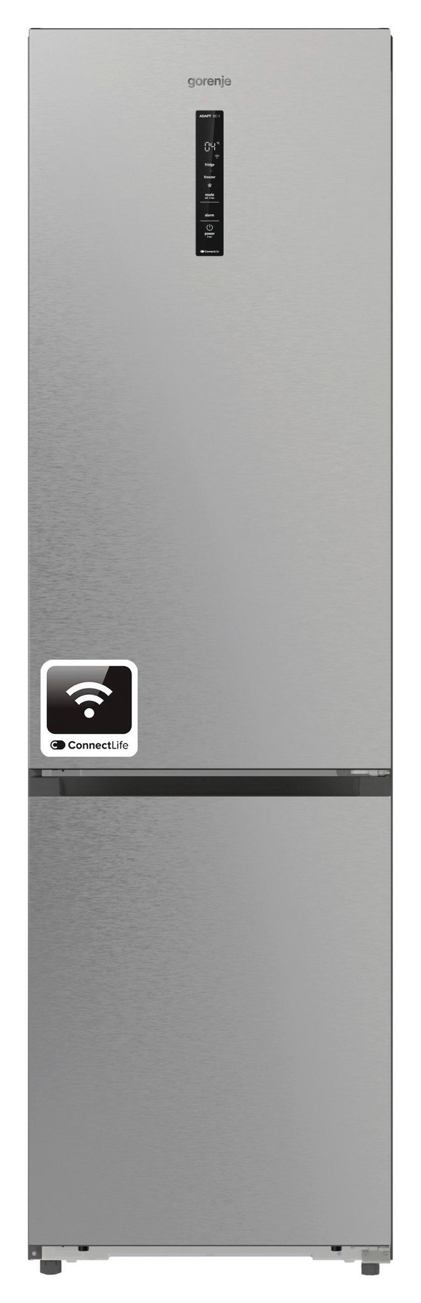 KÜHL-GEFRIER-KOMBINATION NRB620C61X4WFE  - Edelstahlfarben, Basics, Glas/Kunststoff (59,5/203/65,8cm) - Gorenje