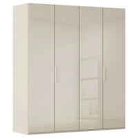 DREHTÜRENSCHRANK 201/235/61 cm,  in Champagner, 4 Tür(en)  - Champagner, Basics, Glas/Holzwerkstoff (201/235/61cm) - Novel