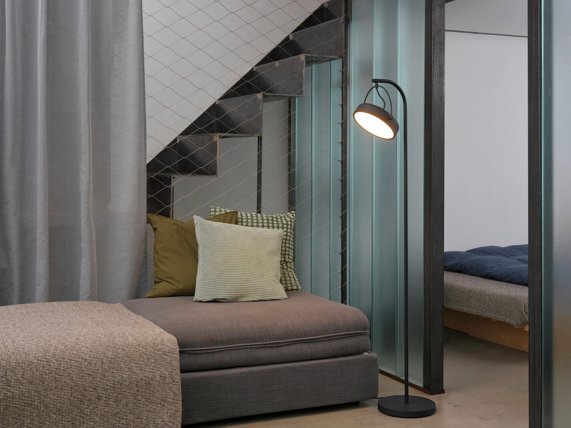LED-STEHLEUCHTE 25/37,5/143 cm    - Schwarz, Design, Kunststoff/Metall (25/37,5/143cm) - Osram