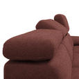 ECKSOFA in Velours Weinrot  - Weinrot/Schwarz, Design, Textil/Metall (187/295cm) - Novel