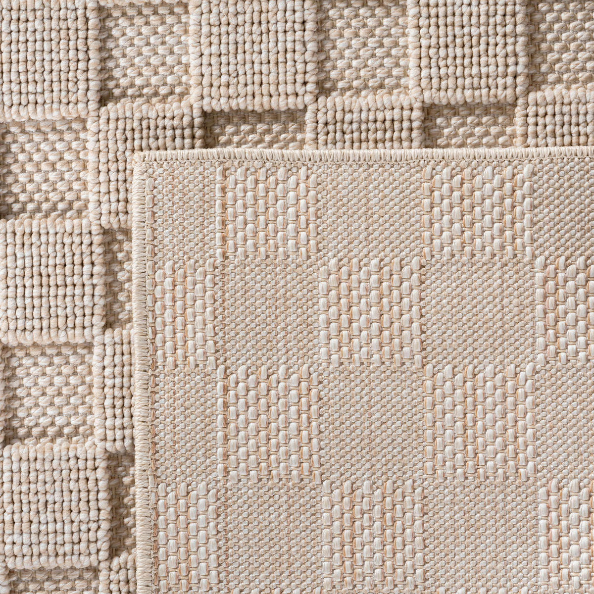 FLACHWEBETEPPICH 80 cm HELIX Beige  - Beige, Basics, Kunststoff/Textil (80cm) - Novel