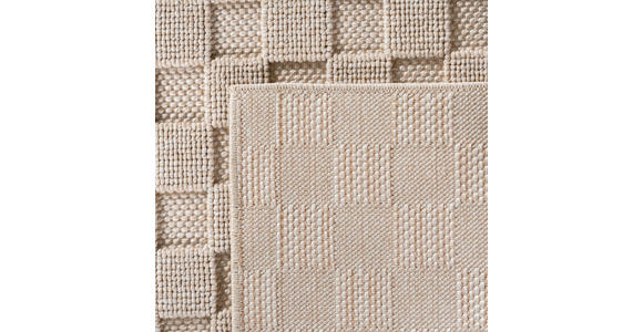 FLACHWEBETEPPICH 60/110 cm HELIX Beige  - Beige, Basics, Kunststoff/Textil (60/110cm) - Novel