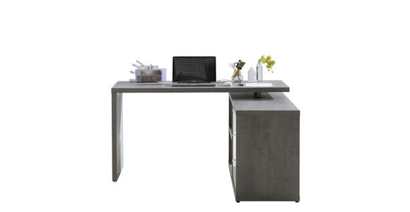 ECKSCHREIBTISCH 140/150/74 cm in Grau, Weiß Hochglanz - Weiß Hochglanz/Weiß, Design, Holzwerkstoff/Metall (140/150/74cm) - Carryhome
