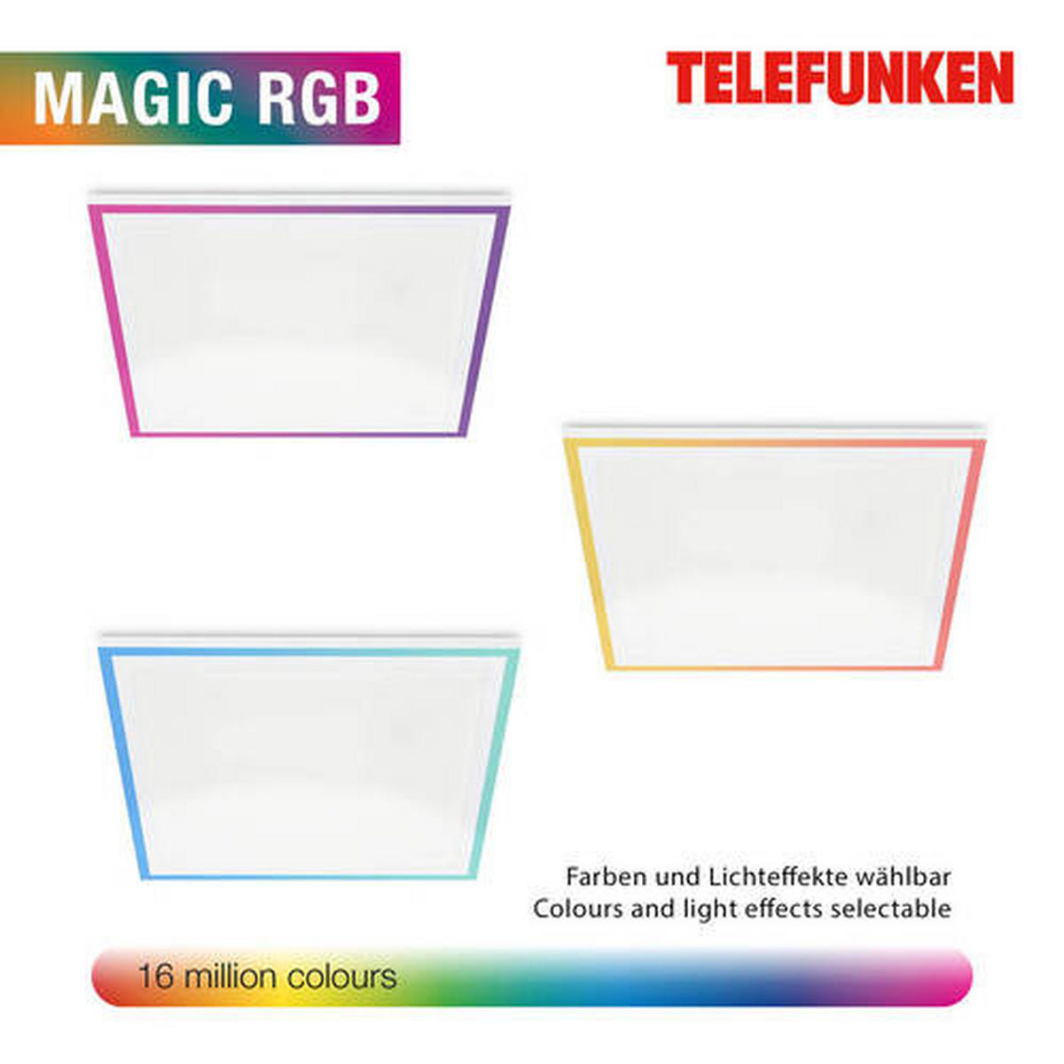 LED PANEL  - bijela, Trend, metal/plastika (47/47/7cm)