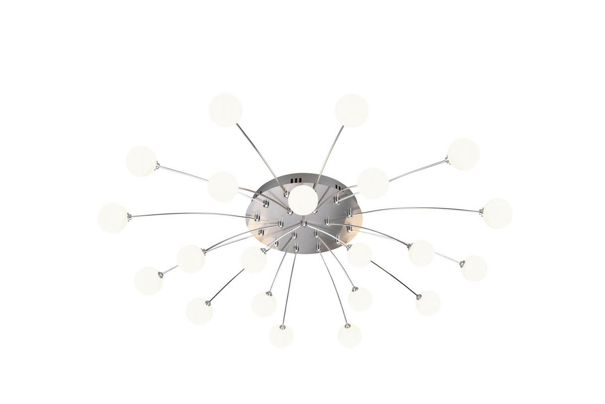 LED-DECKENLEUCHTE Bullet   - Weiß/Nickelfarben, Design, Glas/Metall (96,5cm) - Trio Leuchten