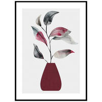 KUNSTDRUCK 50/70 cm  - Multicolor/Schwarz, KONVENTIONELL, Holzwerkstoff/Textil (50/70cm) - Monee