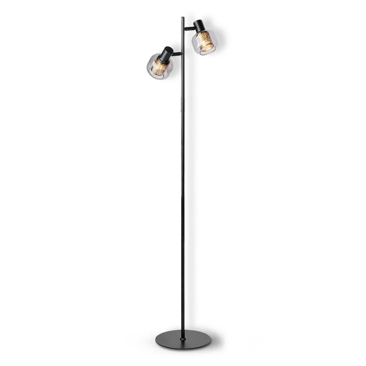STEHLEUCHTE 24/140 cm    - Schwarz, Basics, Glas/Metall (24/140cm) - Osram