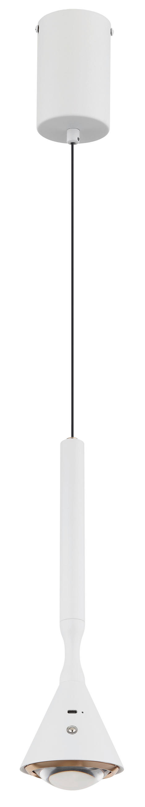 LED-HÄNGELEUCHTE 99/210 cm  - Weiß, Design, Kunststoff/Metall (99/210cm) - Globo