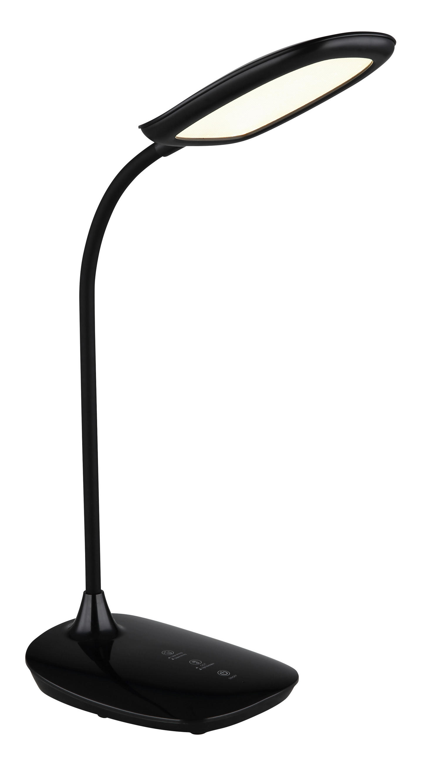 STOLNÍ LED LAMPA, dotykový stmívač, 28/13,6/40 cm - černá, Konvenční, plast (28/13,6/40cm) - Globo