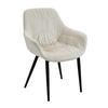 ARMLEHNSTUHL  in Samt  - Creme/Schwarz, MODERN, Textil/Metall (63/81,5/61cm) - Livetastic
