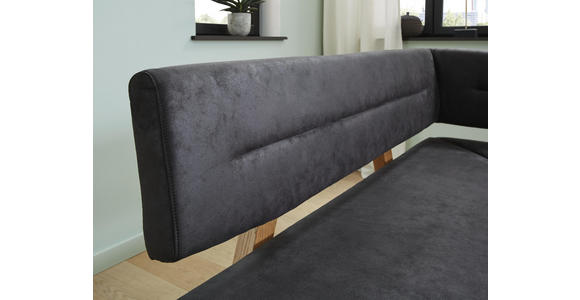 ECKBANK 205/155 cm in Anthrazit, Eichefarben - Eichefarben/Anthrazit, KONVENTIONELL, Holz/Textil (205/155cm) - Dieter Knoll