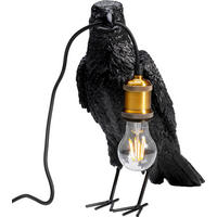 TISCHLEUCHTE ANIMAL CROW 14/34/31 cm   - Schwarz, Design, Kunststoff (14/34/31cm) - Kare-Design