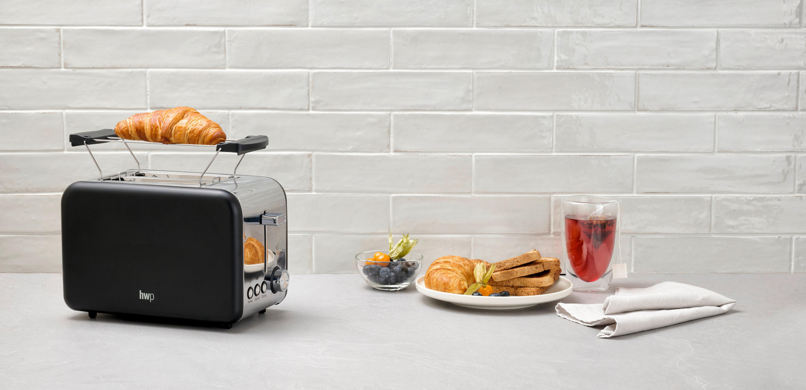 TOASTER  - Schwarz, Basics, Kunststoff/Metall (28,5/16/18,5cm) - Homeware Profession.