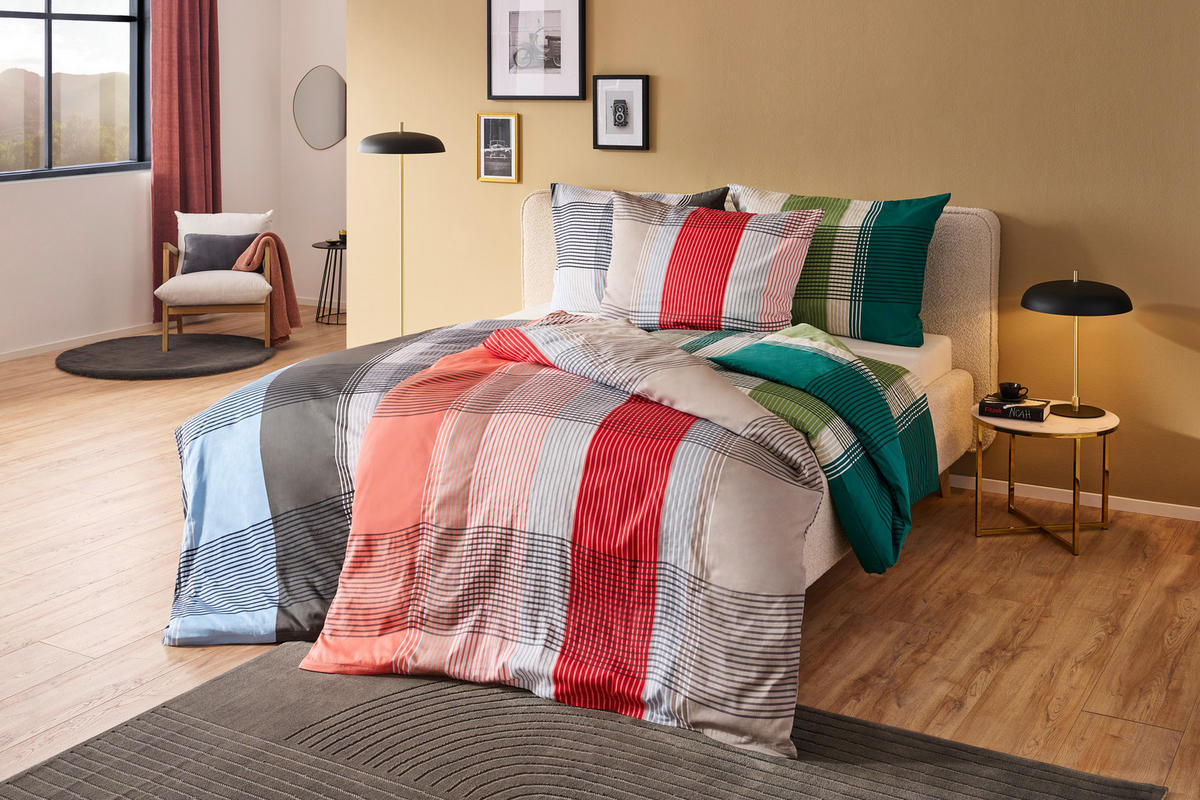 POSTEĽNÁ BIELIZEŇ, satén, zelená, 140/200 cm - zelená, Konventionell, textil (140/200cm) - Boxxx