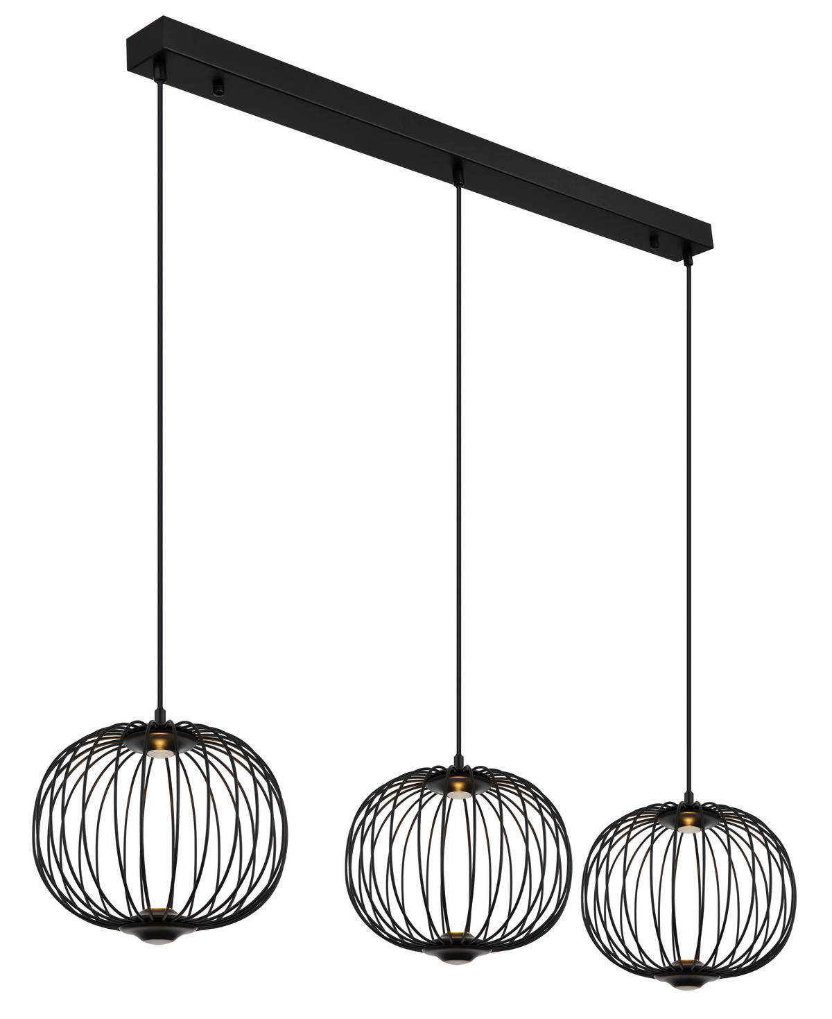 LED-HÄNGLAMPA 126/30/150 cm  - svart, Basics, metall/plast (126/30/150cm) - Globo