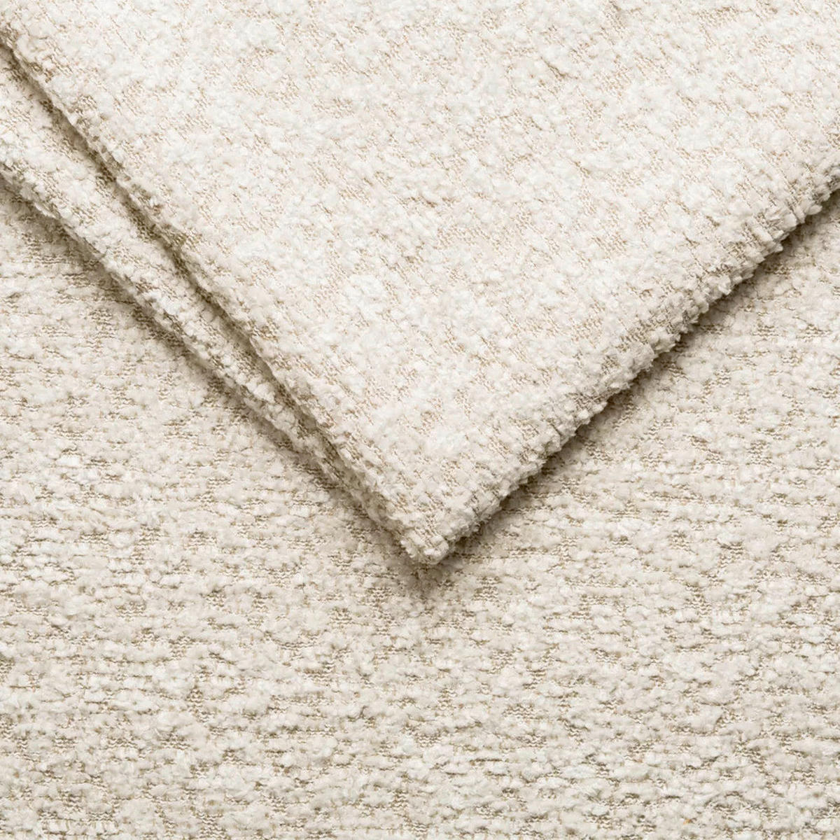 SCHLAFSOFA Bouclé Creme  - Elfenbein/Creme, Design, Kunststoff/Textil (268/85/110cm) - MID.YOU