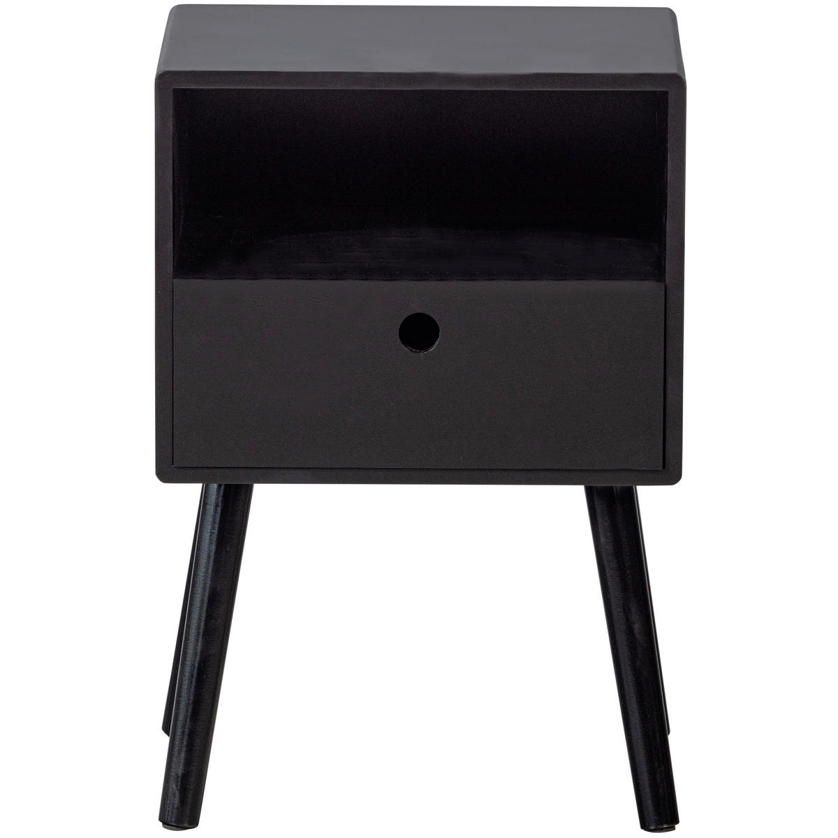 NACHTKÄSTCHEN 36/53/30 cm  in Schwarz  - Schwarz, Basics, Holzwerkstoff/Metall (36/53/30cm) - MID.YOU