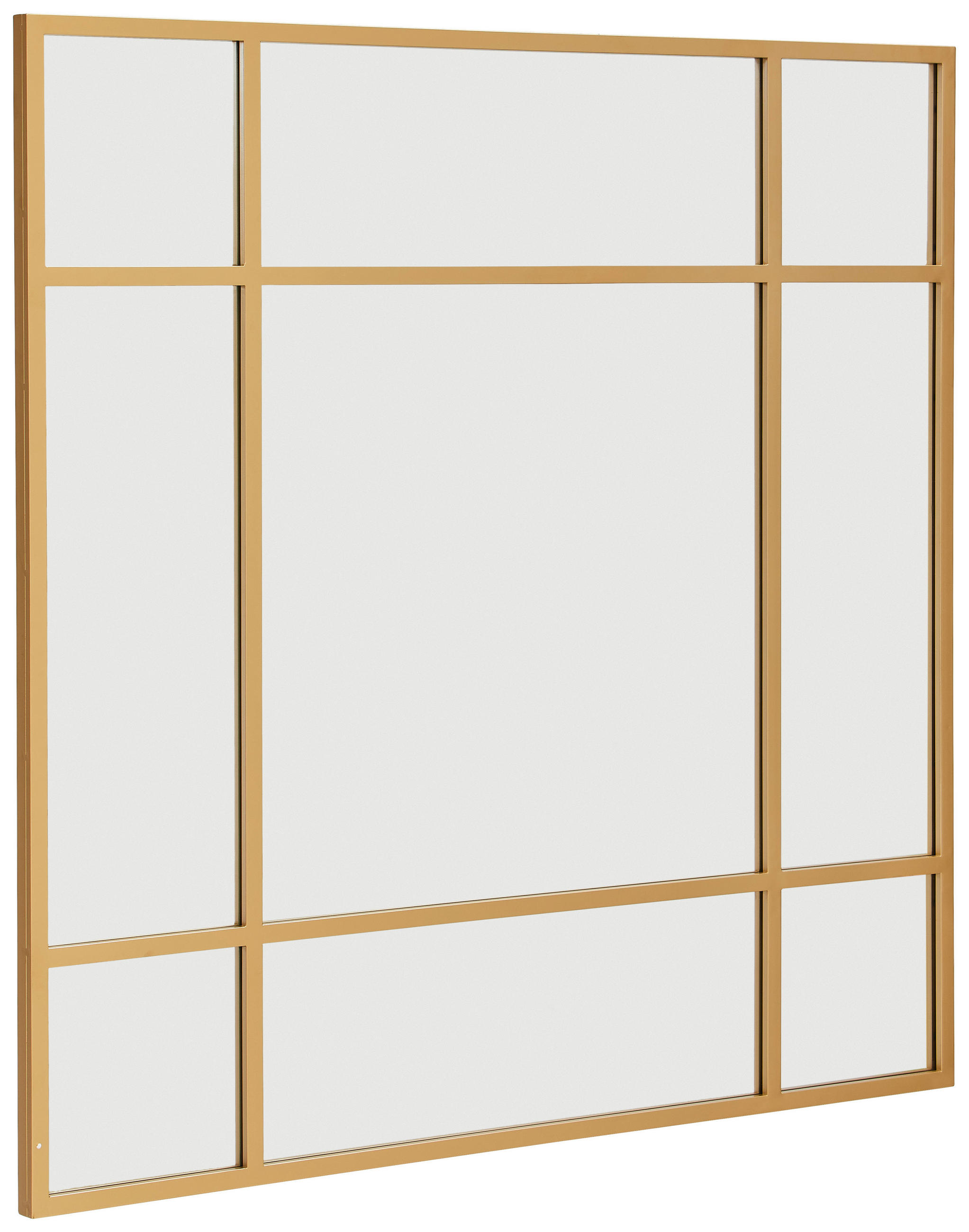 WANDSPIEGEL 120/120/3 cm    in quadratisch  - Goldfarben, Design, Glas/Holzwerkstoff (120/120/3cm) - MID.YOU