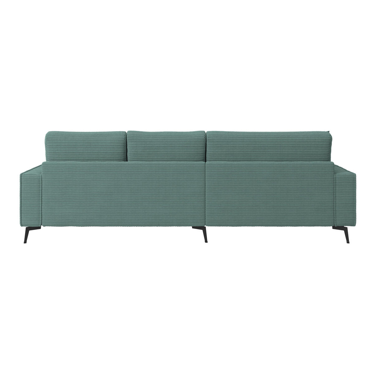 ECKSOFA ZERO Azurblau Cord Zierkissen, Rückenkissen  - Azurblau/Schwarz, Trend, Textil/Metall (173/286cm) - Livetastic