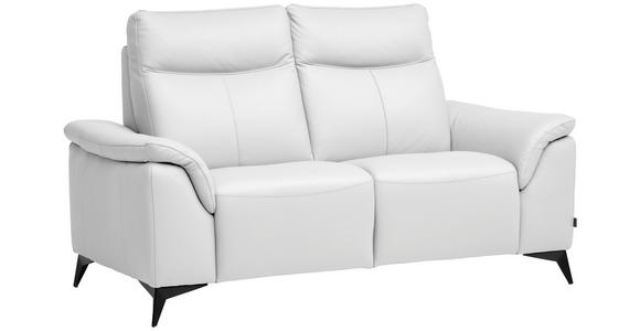 2-SITZER-SOFA in Leder Weiß  - Schwarz/Weiß, Design, Leder/Metall (176/105/98cm) - Emilio Belluti