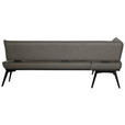ECKBANK 165/195 cm Webstoff Schwarz, Dunkelgrau Buche massiv - Dunkelgrau/Schwarz, Basics, Holz/Textil (165/195cm) - Carryhome