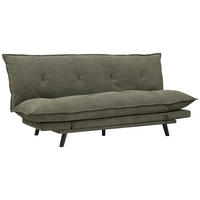 SCHLAFSOFA Webstoff Grün  - Schwarz/Grün, Design, Holz/Textil (196/83/82cm) - Ti'me