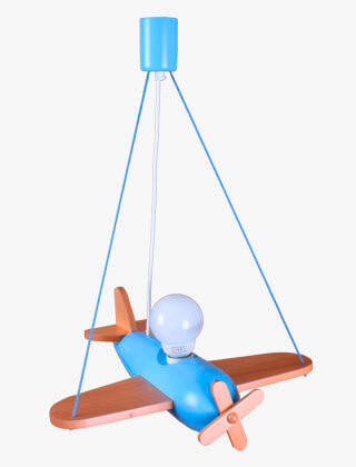 KINDERHÄNGELEUCHTE 42/41/75 cm   - Blau/Naturfarben, Basics, Holz (42/41/75cm)