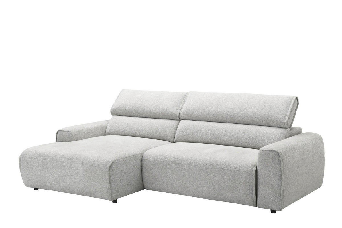 ECKSOFA  Chenille Beige  - Beige/Schwarz, Design, Kunststoff/Textil (160/258cm) - Livetastic