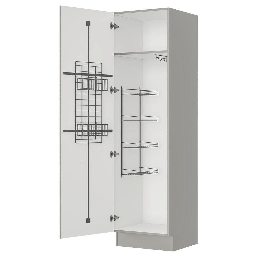 Thumbnail - Nobilia Mehrzweckschrank Touch, Grau, Holzwerkstoff, 1 Fächer, 60x216.6x58.2 cm, Blauer Engel, Pefc, Goldenes M, Made in...