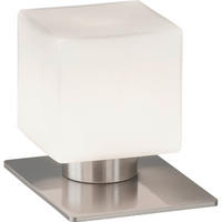 LED-TISCHLEUCHTE Zara 12/16/13 cm   - Weiß/Nickelfarben, Basics, Glas/Metall (12/16/13cm) - Fabas Luce