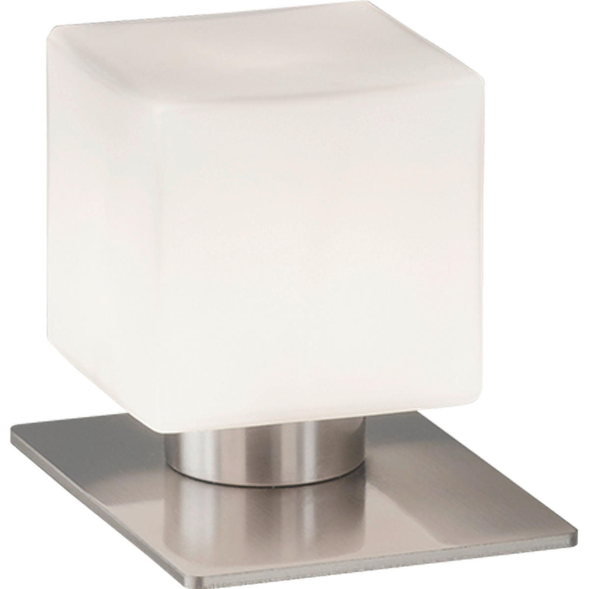 LED-TISCHLEUCHTE Zara 12/16/13 cm   - Weiß/Nickelfarben, Basics, Glas/Metall (12/16/13cm) - Fabas Luce
