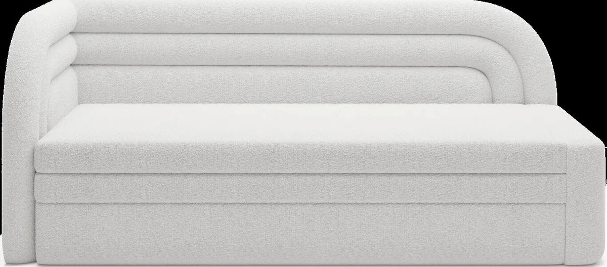 RÉCAMIERE  in Samt Weiß  - Schwarz/Weiß, Design, Kunststoff/Textil (86/80/223cm) - P & B