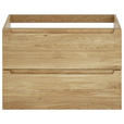 WASCHBECKENUNTERSCHRANK 80/54/46 cm  - Eichefarben, KONVENTIONELL, Holz/Holzwerkstoff (80/54/46cm) - Linea Natura
