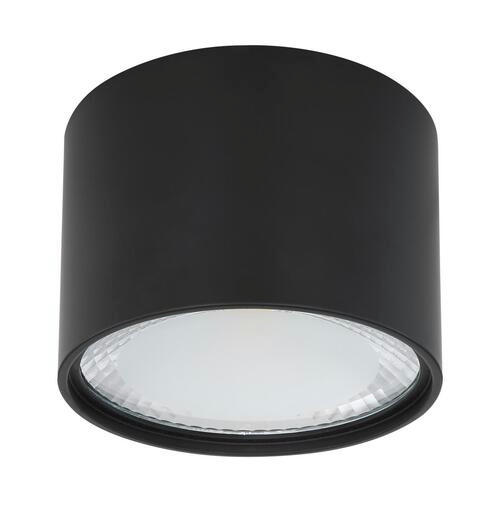LED-DECKENLEUCHTE SERENA 11,3/8 cm   - Schwarz, Design, Glas/Metall (11,3/8cm) - Globo