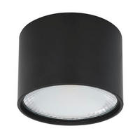 LED-DECKENLEUCHTE SERENA 11,3/8 cm   - Schwarz, Design, Glas/Metall (11,3/8cm) - Globo
